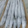 Detailed view of the metallic, scale-less skin of premium ribbon fish, a popular choice for frozen seafood exports.